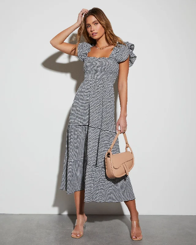 Limited Quantity Fables Tiered Smocked Maxi Dress