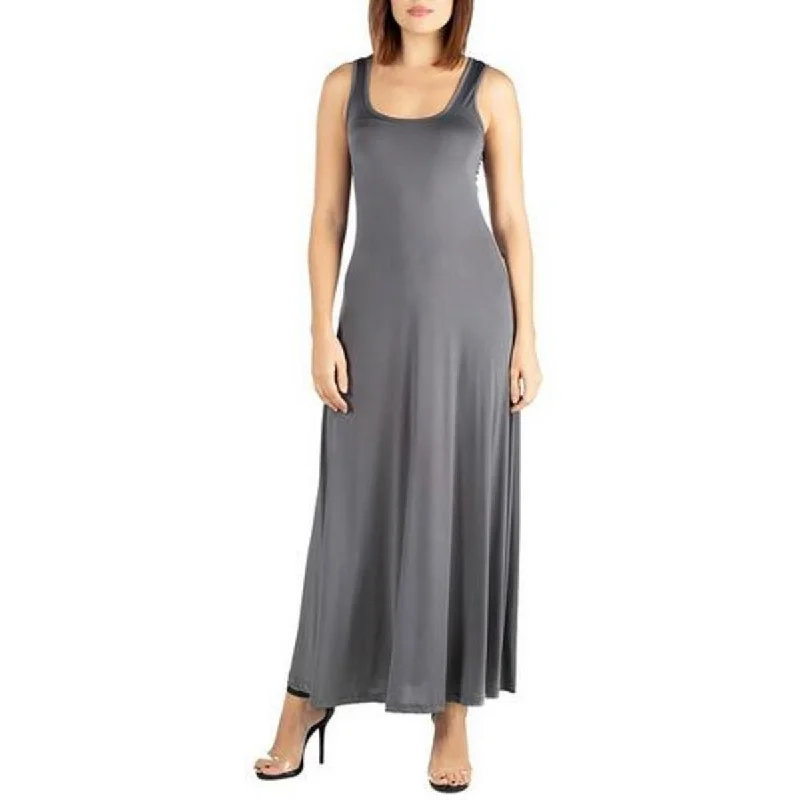 Super Bargain 24seven Comfort Apparel Womens Maxi Sleeveless Fit & Flare Dress