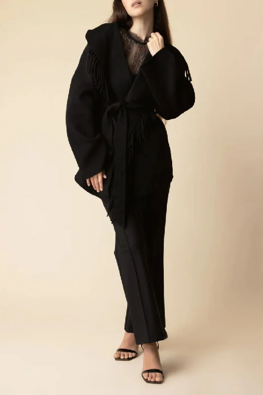 Super Sale Simkhai Rowen Fringe Jacket in Black