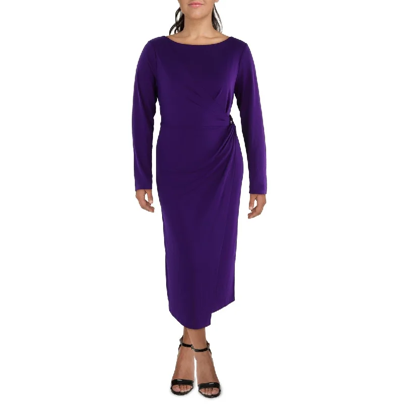 Savings Galore Lauren Ralph Lauren Womens Embellished Tea Length Sheath Dress