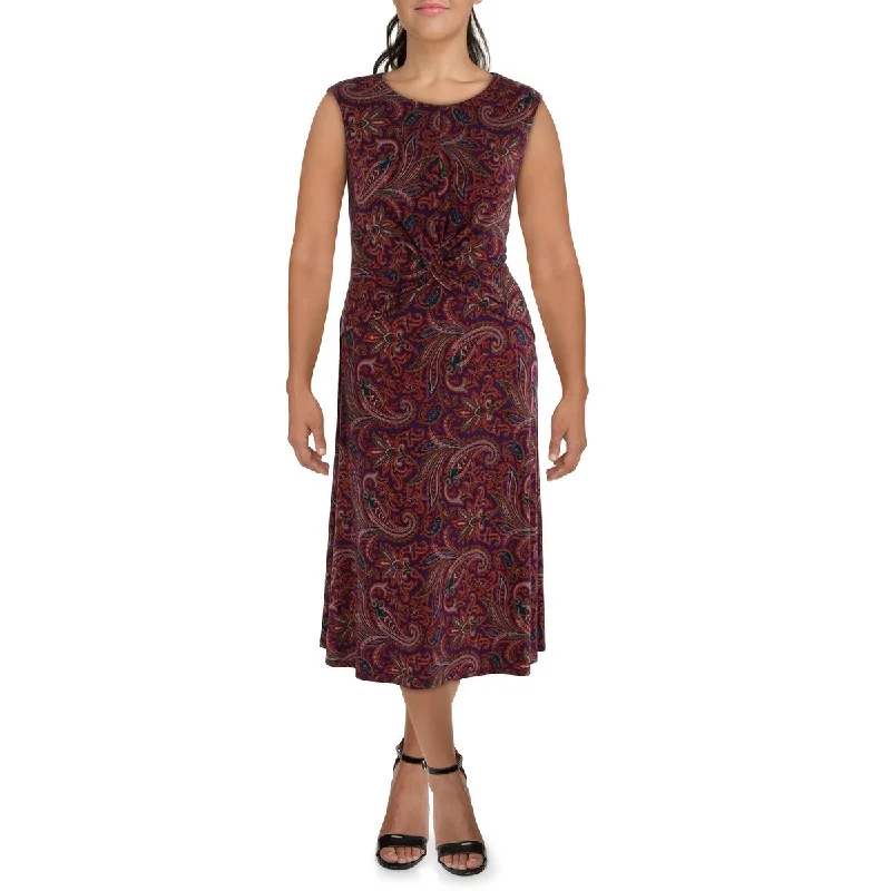 Clearance Items Lauren Ralph Lauren Womens Paisley Long Cocktail And Party Dress
