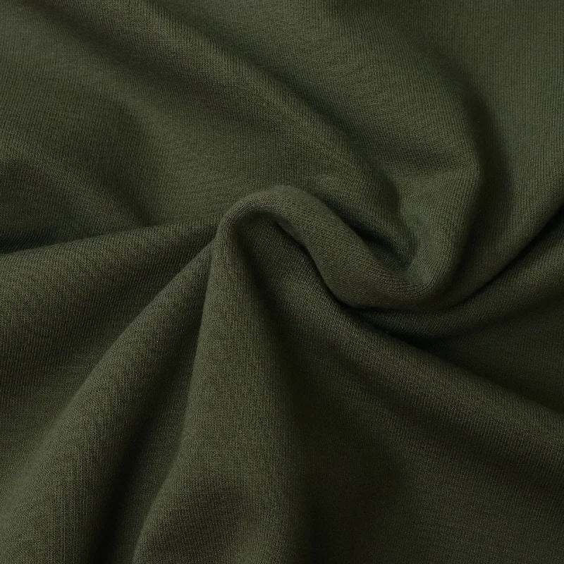 Markdowns Cotton Sweatshirt Brushed Jersey - Khaki Green