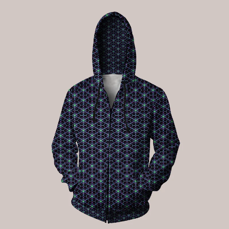 Super Bargain Tetra EQ Hoodie – Psychedelic Geometric Art