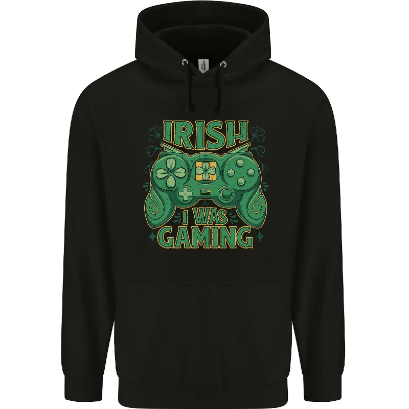 Buy More, Save More Irish I Was Gaming St Patricks Day Funny Gamer Mens 80% Cotton Hoodie