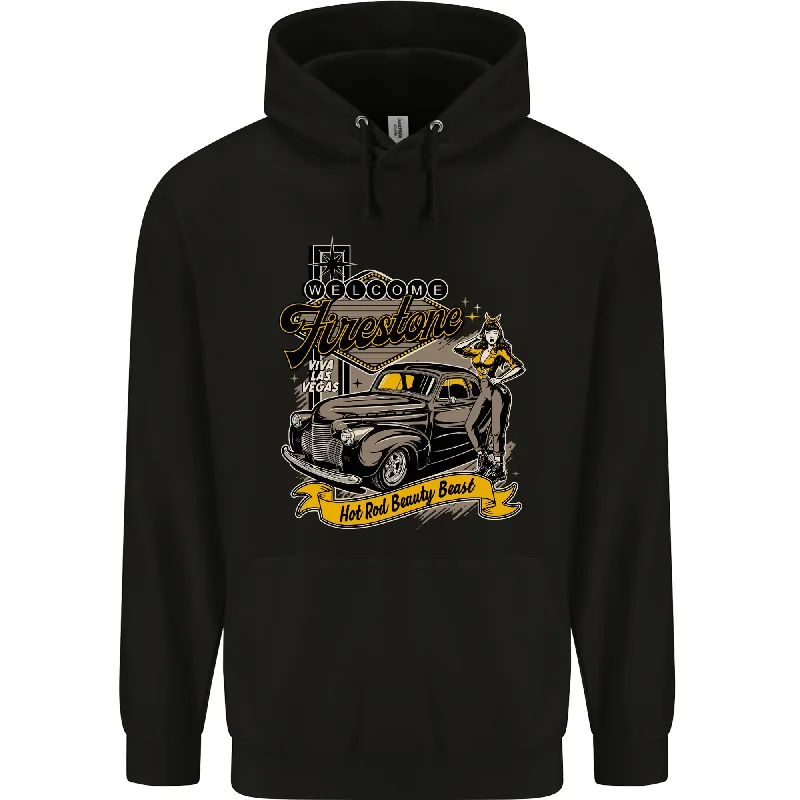 Exclusive Savings Hot Rod Beauty Beast Las Vegas Mens 80% Cotton Hoodie
