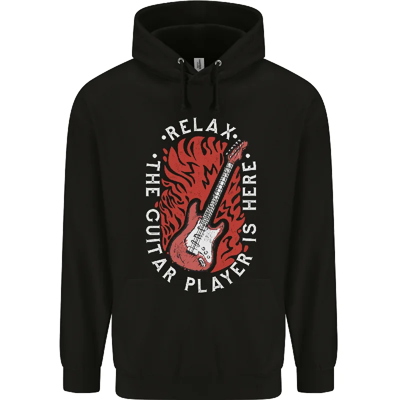 Special Savings Here Comes the Guitar Player Guitarist Mens 80% Cotton Hoodie